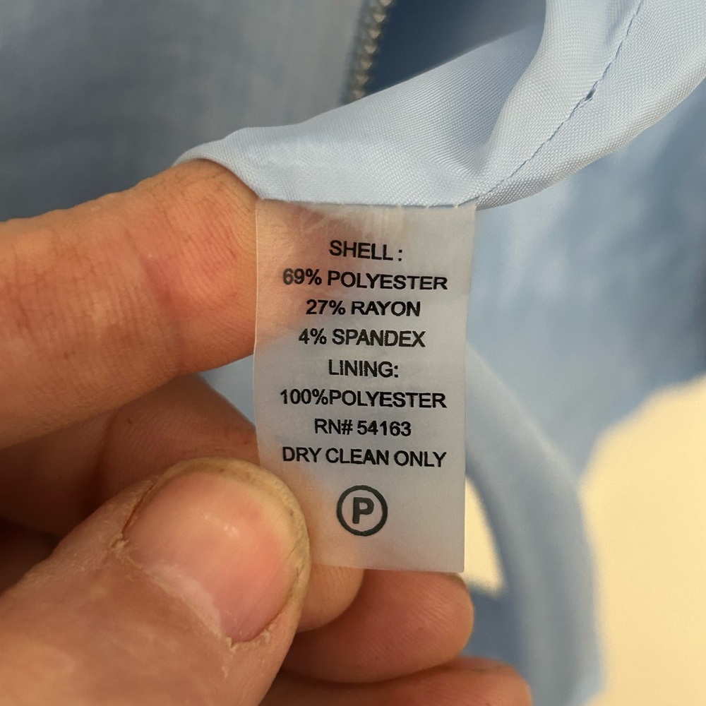 Calvin Klein | Light Blue Belted Midi Dress | Size 6 - Picture 5 of 6